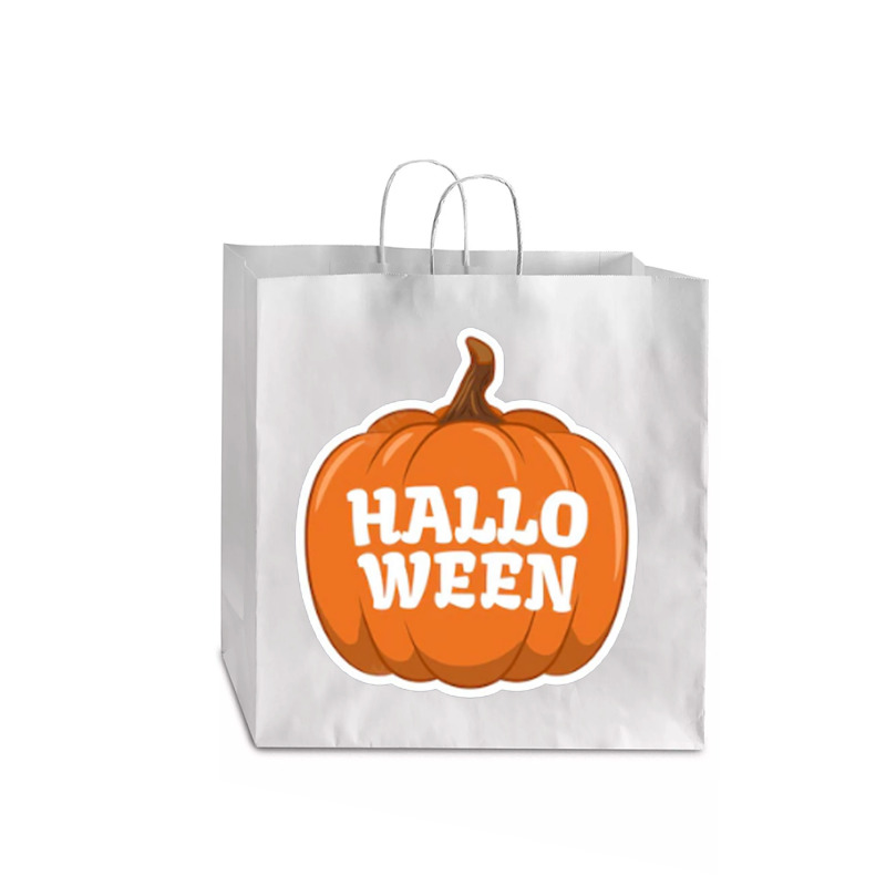 Famous Halloween Pumpkin Design Jumbo Paper Bag - 18 X 7 X 18 3/4 | Artistshot