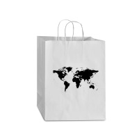 World Map Black Silhouette Countries Continents Raglan Baseball Tee Mart Paper Bag -13 X 7 X 17 | Artistshot