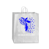 We Wear Blue For Chondromalacia Patella Awareness T Shirt Queen Paper Bag - 16 X 6 X 19 1/4 | Artistshot