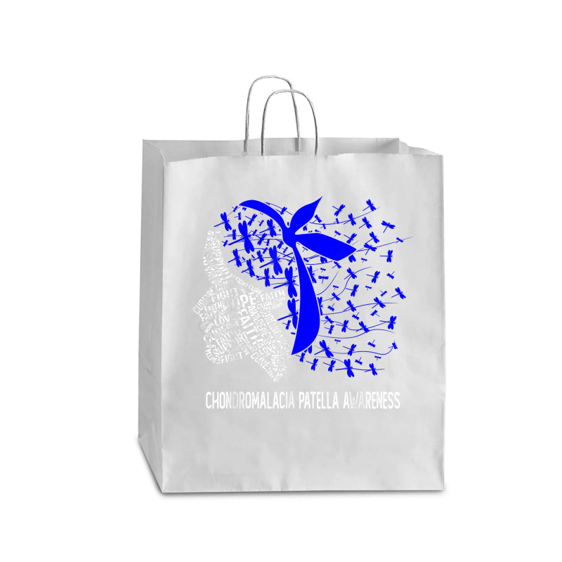 We Wear Blue For Chondromalacia Patella Awareness T Shirt Queen Paper Bag - 16 X 6 X 19 1/4 | Artistshot