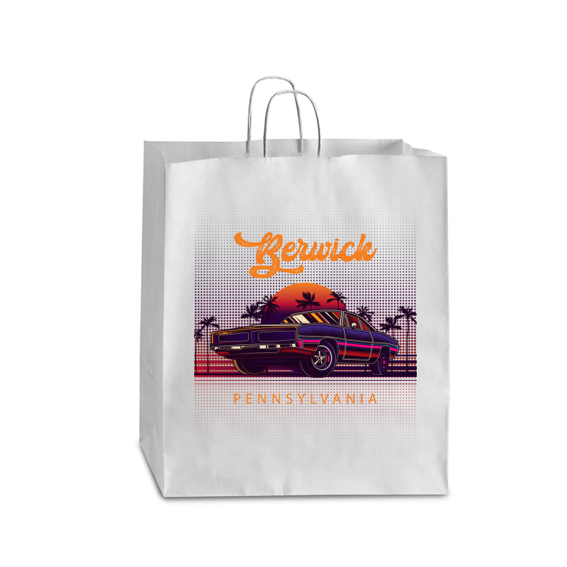 Berwick Pennsylvania Retro Vintage 80s 90s Muscle Cars Retrowave Aesth Queen Paper Bag - 16 X 6 X 19 1/4 | Artistshot