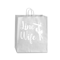 Lineman Wife Lineworker Electrician Girlfriends Queen Paper Bag - 16 X 6 X 19 1/4 | Artistshot