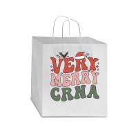 Merry Certified Registered Nurse Anesthetist Christmas Sweatshirt Star Paper Bag - 13 X 7 X 13 | Artistshot