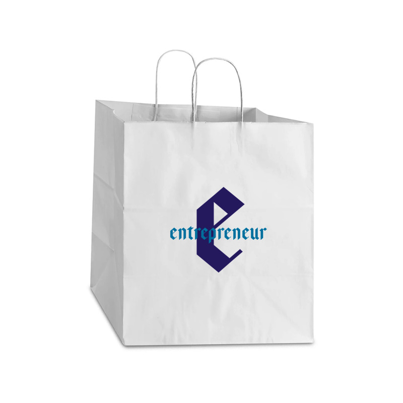 Entrepreneur - For All Business Owners And Start-up Founders Take Out Paper Bag - 14 X 10 X 15 1/2 | Artistshot