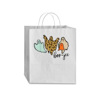 Boo Jee Leopard Funny Halloween Ghost T Shirt Traveler Paper Bag -13 X 6 X 15 3/4 | Artistshot