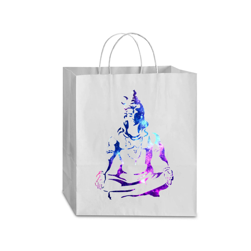 Adiyogi Meditating Galaxy Art Traveler Paper Bag -13 X 6 X 15 3/4 | Artistshot