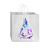 Adiyogi Meditating Galaxy Art Vogue Paper Bag - 16 X 6 X 12 | Artistshot