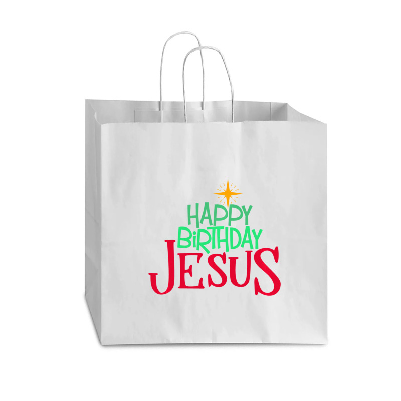 Christian Christmas Happy Birthday Jesus Women Men Kids Gift Vogue Paper Bag - 16 X 6 X 12 | Artistshot