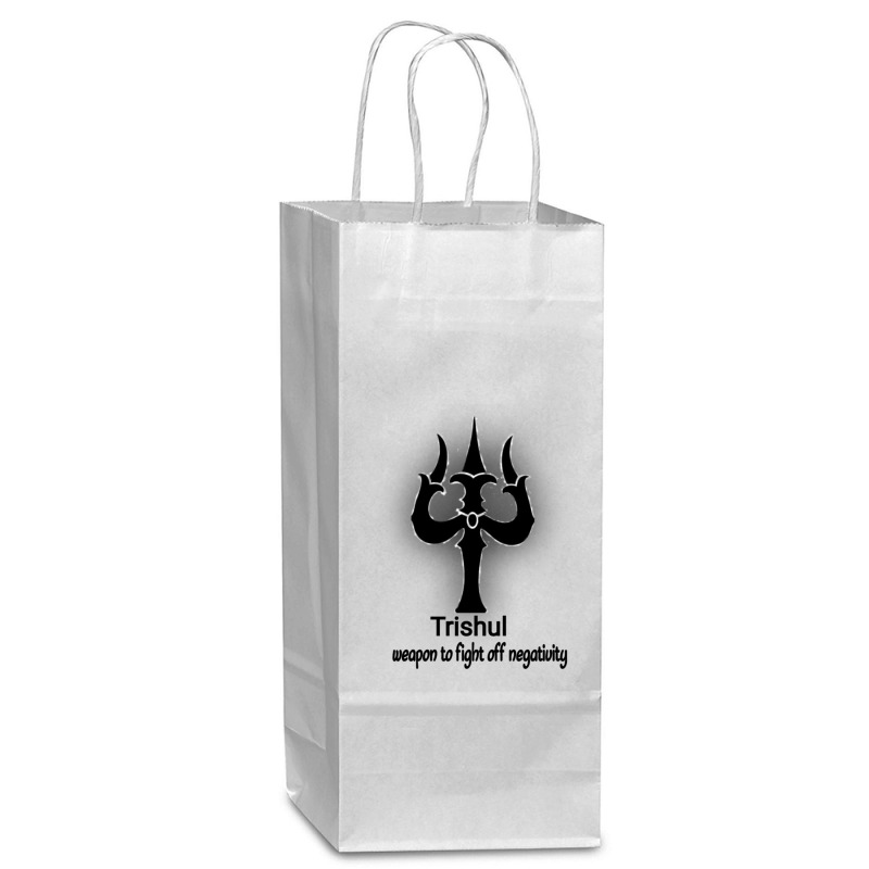 Trishul Art Work Wine Paper Bag - 5 1/2 X 3 1/4 X 13 | Artistshot