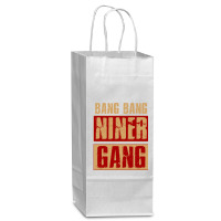 Bang Bang Niner Gang Football Cool Long Sleeve Wine Paper Bag - 5 1/2 X 3 1/4 X 13 | Artistshot