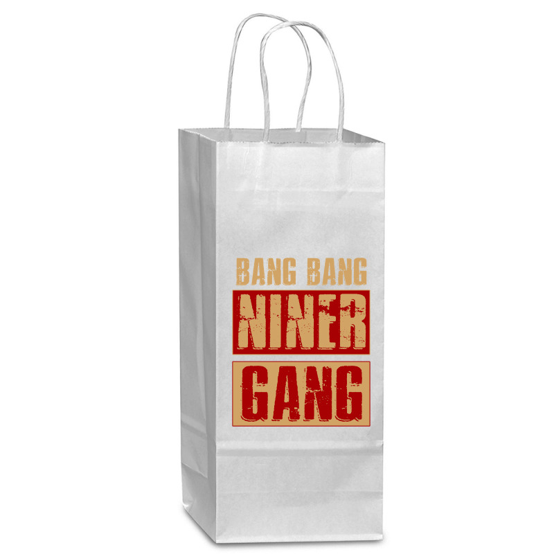 Bang Bang Niner Gang Football Cool Long Sleeve Wine Paper Bag - 5 1/2 X 3 1/4 X 13 | Artistshot