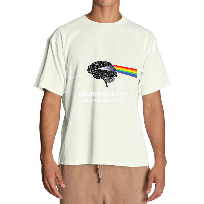 Neurodiversity Autism Spectrum Asd Adhd Rainbow Brain T Shirt Urban Heavy T-shirt | Artistshot