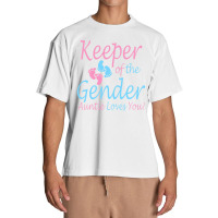 Keeper Of The Gender Auntie Gender Reveal Party Idea Urban Heavy T-shirt | Artistshot