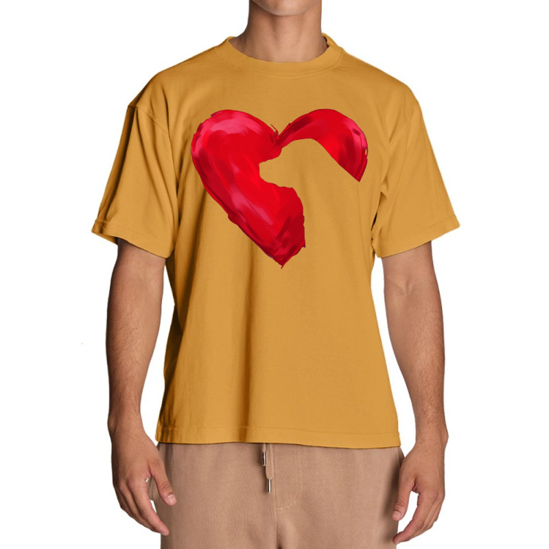 Labrador Heart Silhouette Valentine's Day Dog Lover Gift Urban Heavy T-shirt | Artistshot