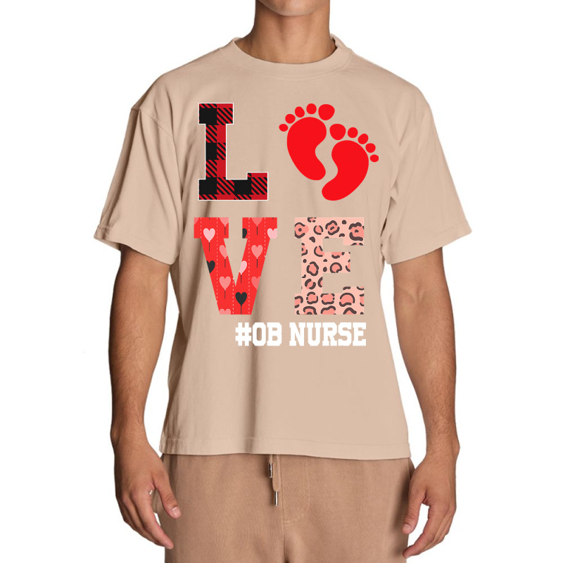 Ob Nurse Valentines Day Delivery Labor T Shirt Urban Heavy T-shirt by longduong89 | Artistshot