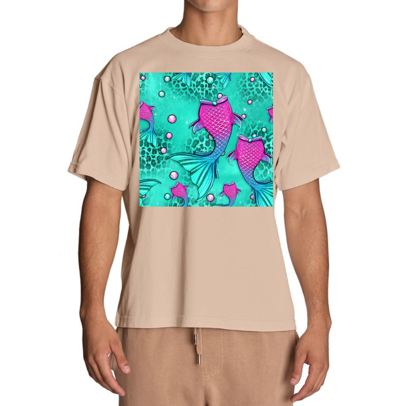 Mermaid Tail Seamless Pattern Urban Heavy T-shirt | Artistshot