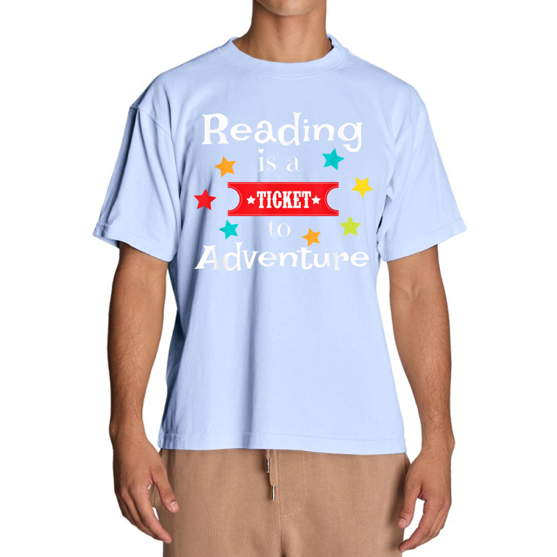 Reading Is A Ticket To Adventure Fun Book School Urban Heavy T-shirt | Artistshot