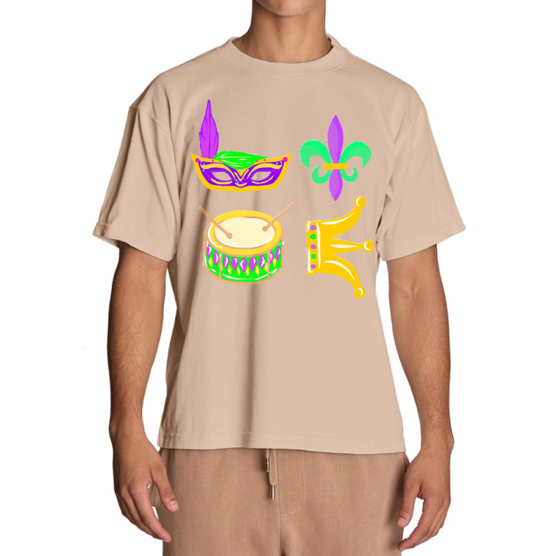 Mardi Gras Mask Parade Outfit Idea T  Shirt Mardi Grass Parade Outfit Urban Heavy T-shirt | Artistshot