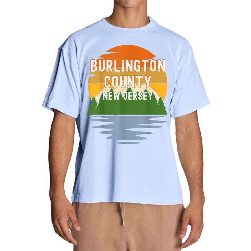 From Burlington County New Jersey Vintage Sunset T Shirt Urban Heavy T-shirt | Artistshot