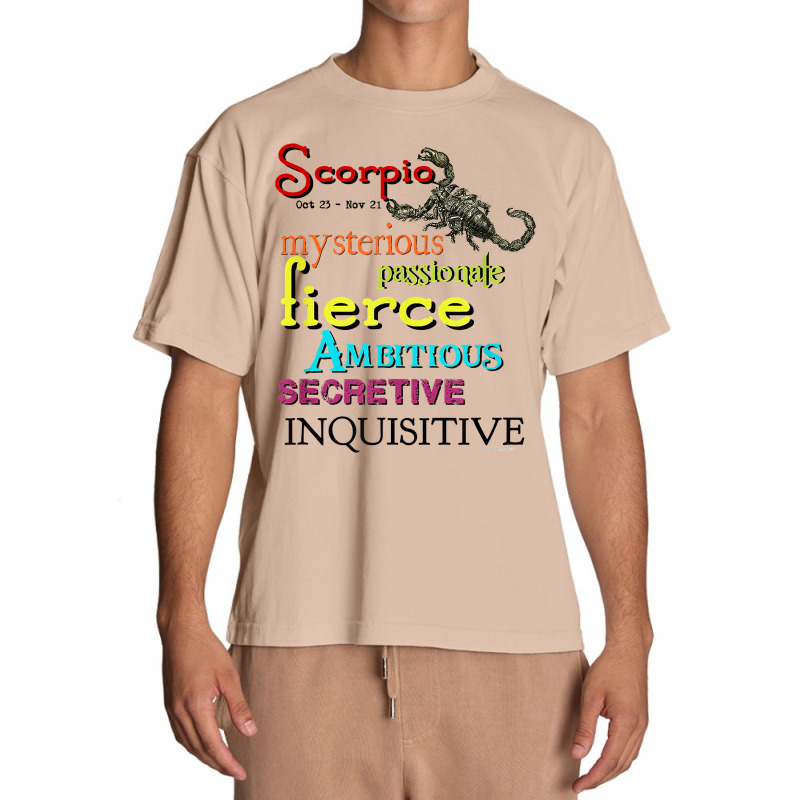 Scorpio Zodiac Horoscope Astrology T Shirt Urban Heavy T-shirt | Artistshot