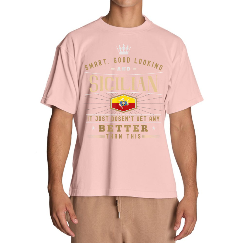 Sicily Flag Souvenirs For Sicilians Men & Women T Shirt Urban Heavy T-shirt | Artistshot