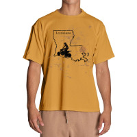 Louisiana Atv Trail Rider Mud La State Map Atv Riding T Shirt Urban Heavy T-shirt | Artistshot