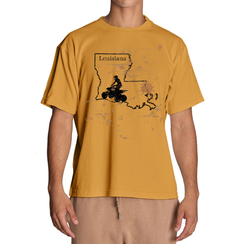 Louisiana Atv Trail Rider Mud La State Map Atv Riding T Shirt Urban Heavy T-shirt | Artistshot