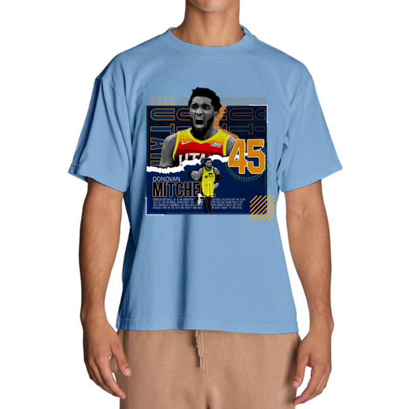 Donovan Mitchell Basketball Urban Heavy T-shirt by grahamlauren | Artistshot