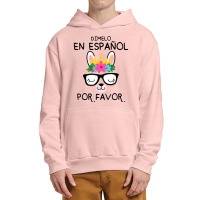 Bilingual Teacher Spanish Maestra Español Cute Llama Gifts T Shirt Urban Pullover Hoodie | Artistshot