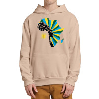 Rwanda Rwandan Flag Africa Map Ethnic Heritage Black Woman Raglan Base Urban Pullover Hoodie | Artistshot