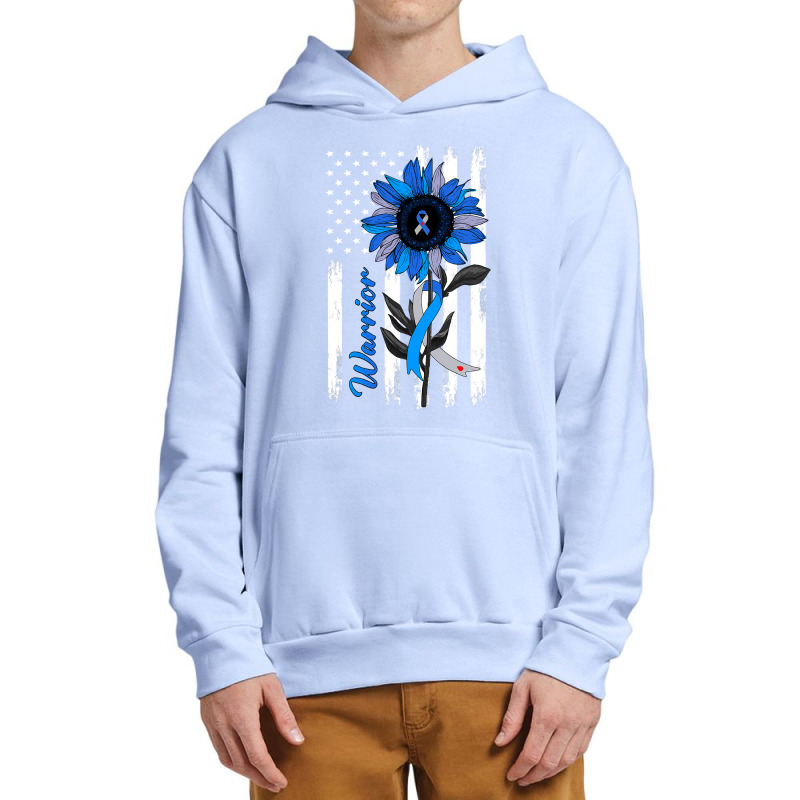 Diabetes Diabetic Warrior Sunflower American Flag 1 Diabetes Awareness Urban Pullover Hoodie by offensejuggler | Artistshot