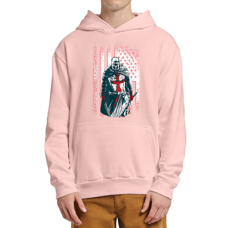 Jesus Crusader Warrior, Vintage American Flag Knight Templar T Shirt Urban Pullover Hoodie | Artistshot