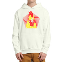 Chicken T  Shirt Screaming Rooster T  Shirt (3) Urban Pullover Hoodie | Artistshot