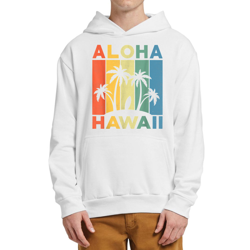 Aloha Hawaii Hawaiian Island Shirt Palm Beach Surfboard Surf T Shirt Urban Pullover Hoodie by Sand King | Artistshot