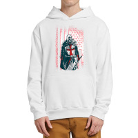 Jesus Crusader Warrior, Vintage American Flag Knight Templar T Shirt Urban Pullover Hoodie | Artistshot