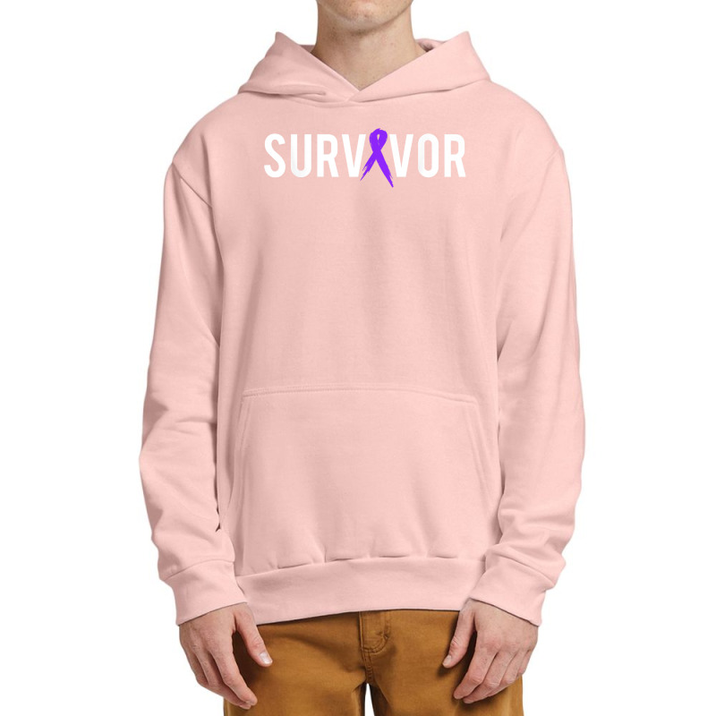 Pancreatic Cancer Survivor Design Gift With Support Ribbon T Shirt Urban Pullover Hoodie | Artistshot