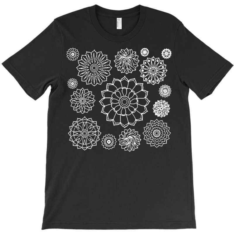 Flower Pattern T  Shirt Elegant Flower Pattern Outline T  Shirt T-Shirt by toyair | Artistshot