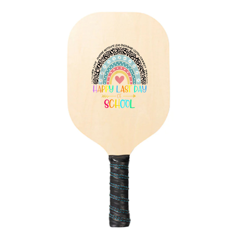 Happy Last Day Of School Teacher Student Graduation Rainbow 357 Pickleball Paddle | Artistshot