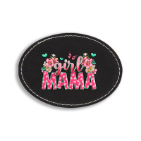 Girl Mama Oval Leatherette Patch | Artistshot