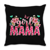 Girl Mama Throw Pillow | Artistshot