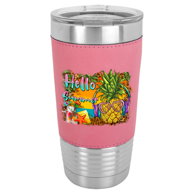 Hello Summer Pineapple Leatherette Tumbler | Artistshot