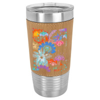 Flowers Illustration T  Shirt Sunshine Blossoms Leatherette Tumbler | Artistshot