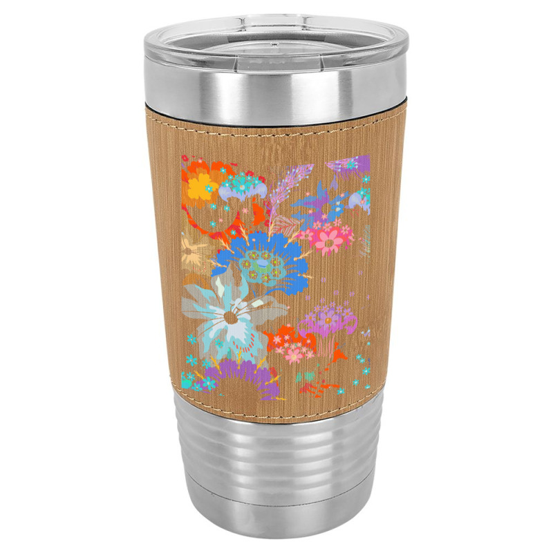 Flowers Illustration T  Shirt Sunshine Blossoms Leatherette Tumbler | Artistshot