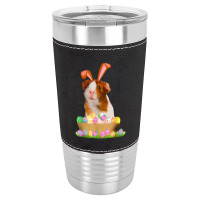 Funny Guinea Pig With Cute Bunny Ears Easter Day Eggs Basket Leatherette Tumbler | Artistshot