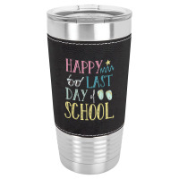 Happy Last Day Of School Flip Flops Glasses Summer Teacher Leatherette Tumbler | Artistshot