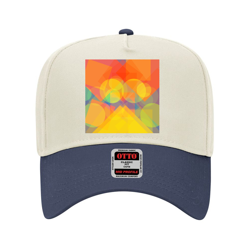 Warm Aesthetic Geometric Abstract Pattern Adjustable Baseball Cap | Artistshot