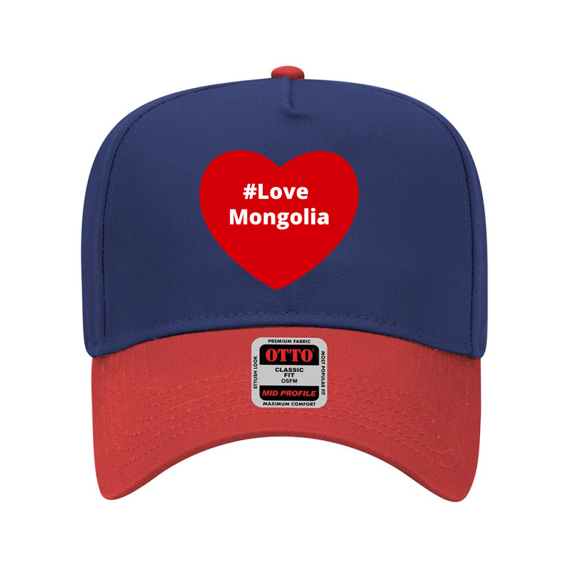 Love Mongolia, Hashtag Heart, Love Mongolia Adjustable Baseball Cap by chillinxs | Artistshot