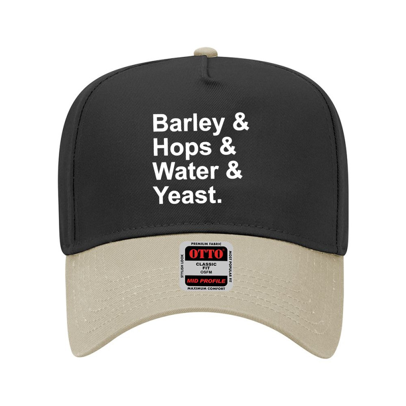 Barley, Hops, Water, Yeast Adjustable Baseball Cap | Artistshot