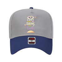 I Want To Live Lettering Adjustable Baseball Cap | Artistshot