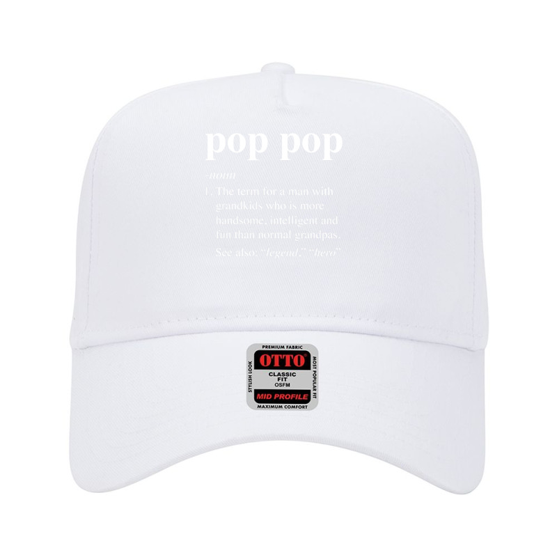 Mens Pop Pop Definition Funny Poppop Dictionary For Men Grandpa T Shir Adjustable Baseball Cap | Artistshot